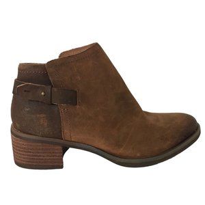 Korks By Kork-Ease Womens 7M Sonya Brown Oiled Leather Ankle Boots Booties Zip